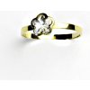 Prsteny Čištín žluté zlato prstýnek se Swarovski krystalem čirá T 1297