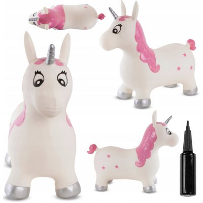 Sun Baby Gumové hopsadlo jednorožec růžový s pumpičkou pro děti ve věku Věk 3+ – Zboží Dáma