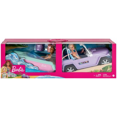 Barbie Motorový člun a SUV s mi – Zboží Mobilmania