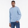 Pánský rolák Barbour jemný svetr z pima bavlny Pima Cotton Crew Neck Jumper Dark Chambray