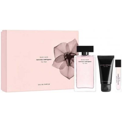 Narciso Rodriguez Musc Noir EDP 100 ml + tělové mléko 50 ml + EDP 10 ml dárková sada