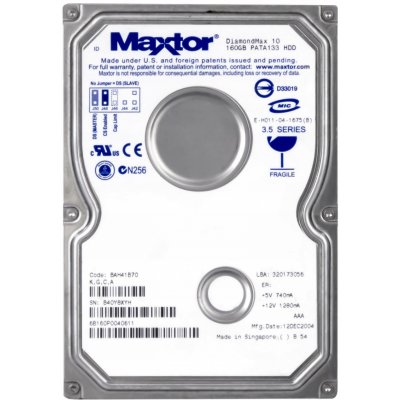 Maxtor 160GB PATA IDE/ATA 3,5", 6B160P0 – Zboží Mobilmania