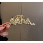 B-TOP Elegantní pozlacená dámská vlasová spona CRAB Typ: Typ 1 – Zboží Dáma