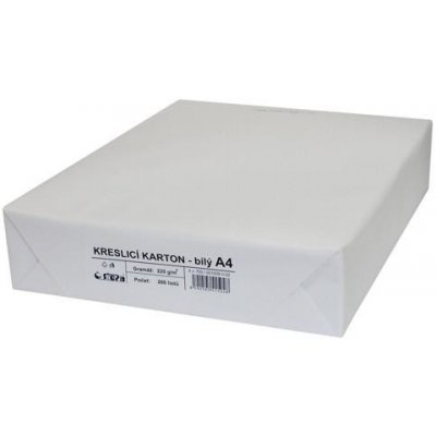 Stepa Karton kreslicí čtvrtka - bílá A4 220 g, balení 200 ks – Zboží Dáma