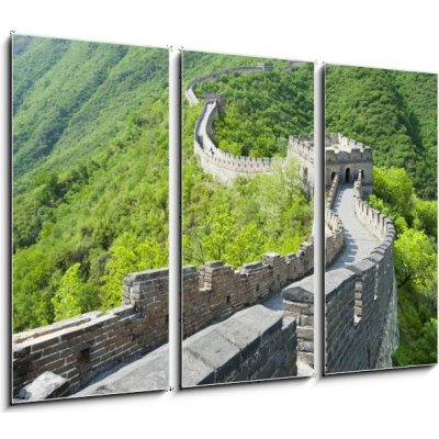 Obraz 3D třídílný - 105 x 70 cm - The Great Wall of China Velká čínská zeď – Zboží Mobilmania