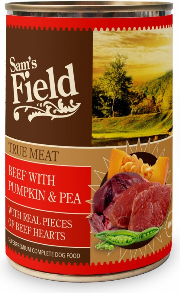 Sam\'s Field Adult True Beef Meat with Pumpkin & Pea 400 g