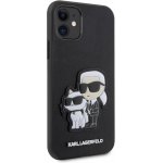 Pouzdro Karl Lagerfeld PU Saffiano Karl and Choupette NFT iPhone 11 černé – Zboží Mobilmania