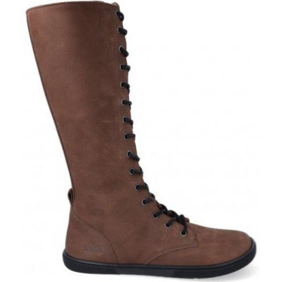 Koel4kids barefoot vysoké šněrovací Flora chocolate – Zboží Dáma