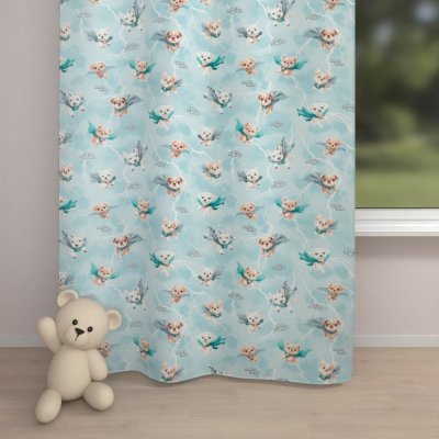 Biante Dětský bavlněný závěs Sandra SA-651 Psí superhrdinové na ledově modrém 150x190 cm – Hledejceny.cz