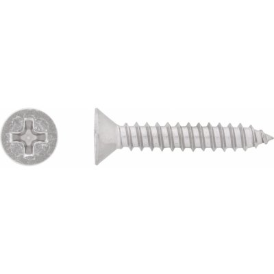 Vrut do plechu se zápustnou hlavou PH2 plný závit bíle pozink. 5,5x25 mm, 12 ks – Hledejceny.cz