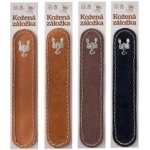 Kožená záložka do knihy Štír - kůže černá semiš, zlatá ražba – Hledejceny.cz