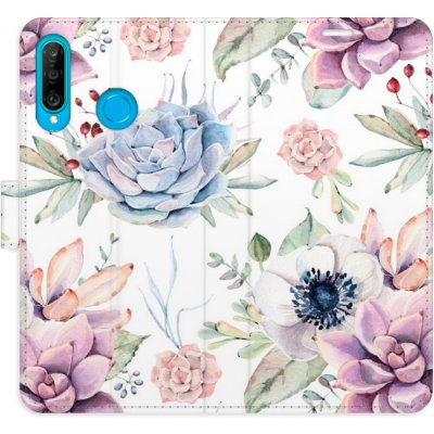 Pouzdro iSaprio Flip s kapsičkami na karty - Succulents Pattern Huawei P30 Lite – Zbozi.Blesk.cz