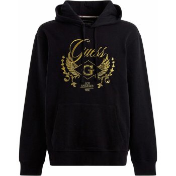 GUESS ROY FLEECE BLING GUESS HOODIE M3RQ01K9YH1-JBLK Černá