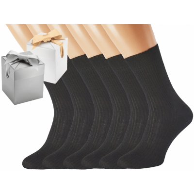 Kuks merino zdravotní ponožky LUKÁŠ dárkové balení 6 párů Bílo zlaté černé