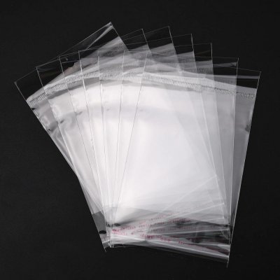 Celofánové sáčky s lepící klopou a otvorem na zavěšení - transparentní - 14 x 8 cm - 100 ks – Zboží Mobilmania