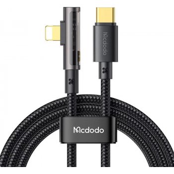 Mcdodo CA-3391 Úhlový USB-C na Lightning, 1,8m, černý