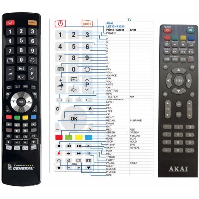 Dálkový ovladač General Akai LET32HR3280 – Zboží Živě