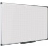 Tabule Bi-Office Bílá magnetická popisovací tabule s potiskem, čtverce/rastr, 1200 x 900 mm
