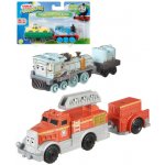 FISHER PRICE Mašinka Tomáš lokomotiva velká kovová + vagonek různé druhy – Zboží Dáma