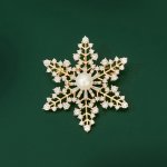 Éternelle brož s perlou a zirkony sněhová vločka B2381-20222239 zlatá – Hledejceny.cz