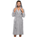Italian Fashion Mimas pánský župan šedý s kapucí šedý-světle – Sleviste.cz