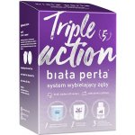 White Pearl Triple Action bieliaca zubná pasta 30ml + bieliaci gél 50ml + oplachovací prípravok 100ml + formovacie vaničky x3 – Zboží Dáma