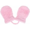 Kojenecká rukavice New Baby Dětské zimní rukavičky se šňůrkou růžové