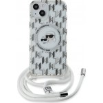 Karl Lagerfeld Ochranný kryt na iPhone 15 - Karl Lagerfeld, IML Monogram Crossbody K&CH Heads Magsafe Transparent – Hledejceny.cz