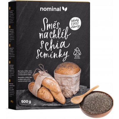 Nominal Směs na chléb s chia semínky 0,5 kg – Zboží Dáma Nominal Směs na chléb s chia semínky 0,5 kg – Zboží Dáma