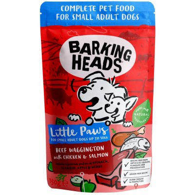 Barking Heads Little Paws Beef Chicken Salmon 150 g – Zboží Mobilmania