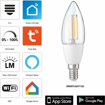 Alecto SMARTLIGHT130 Inteligentní žárovka LED s Wi-Fi – Zboží Mobilmania