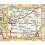 KČT 82 Střední Podyjí - nástěnná turistická mapa 90 x 60 cm Varianta: mapa v dřevěném rámu, Provedení: Ticiago černý