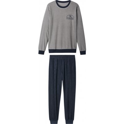 esmara Men pánské froté pyžamo šedá / navy modrá – Zboží Dáma