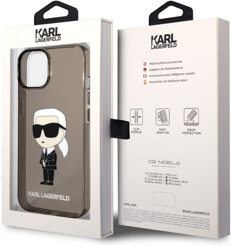 Pouzdro Karl Lagerfeld IML Ikonik NFT iPhone 14 černé