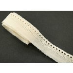 Bavlněná Madeira - světle krémová - šířka 3 cm – Zboží Dáma