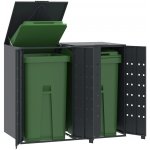 vidaXL Box na odpadky pro 2 tuny antracit 138x79x117 cm ocelový – Zboží Dáma