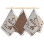 Bellatex Espresso 50 x 70 cm Béžová,Hnědá,Bílá 3 ks – Zboží Dáma