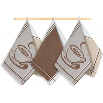 Bellatex Espresso 50 x 70 cm Béžová,Hnědá,Bílá 3 ks – Zboží Dáma