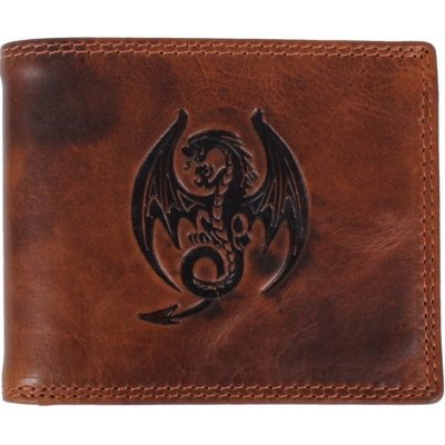 Sendi Design Pánská kožená peněženka 2104W Dragon hnědá