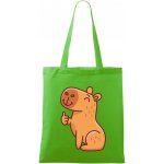 Taška malá 42x38 cm, Kapybara s palcem nahoru, petrolejová – Zboží Mobilmania