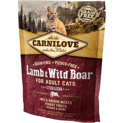 Carnilove Lamb & Wild Boar for Adult Cats Sterilised 400 g – Zbozi.Blesk.cz