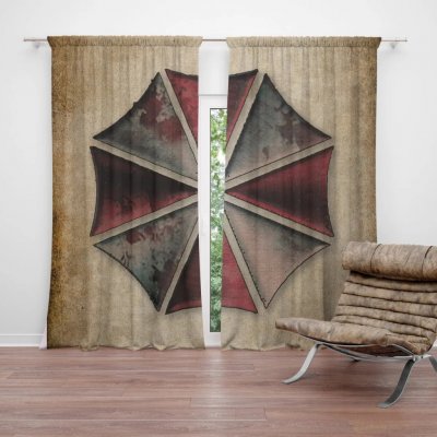 Sablio Závěs Resident Evil Umbrella Corporation Vintage: 2ks 140x250cm – Hledejceny.cz