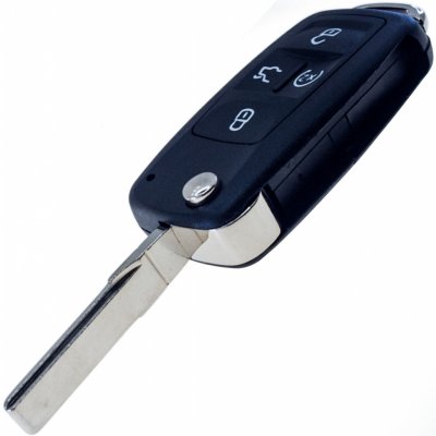 Autoklíče24 Obal klíče dálkového ovládání VW, Seat, Škoda 4+1tl. HU66
