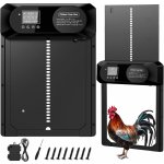 Amzon Automatická dvířka do kurníku baterie a připojení USB černé |značka Cieex, Barvy a parametry Barva černá materiál hliníková slitina – Zboží Mobilmania