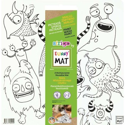 FUNNY MAT Funny Mat Podložka na kreslení Monsters + pastelky zdarma 489812 – Hledejceny.cz