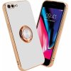 Pouzdro a kryt na mobilní telefon Apple Cadorabo Ochranné pouzdro pro Apple iPhone 7 PLUS / 7S PLUS / 8 PLUS v bílém pouzdře Kryt Ochrana fotoaparátu Magnetické pouzdro