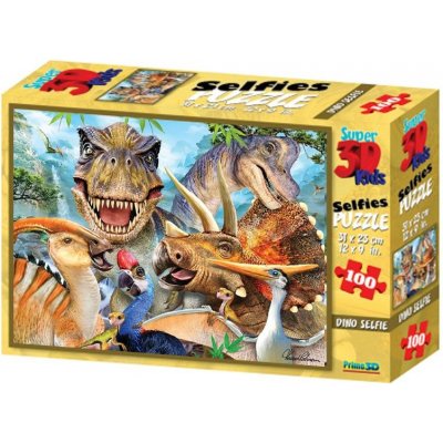 PRIME 3D Puzzle Dinosauří selfie 100 ks – Zbozi.Blesk.cz