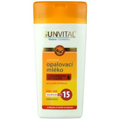SunVital Sensitive opalovací mléko SPF15 200 ml