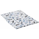 Šála tenká bílá s šedomodrou – Hledejceny.cz