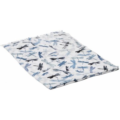 Šála tenká bílá s šedomodrou – Hledejceny.cz